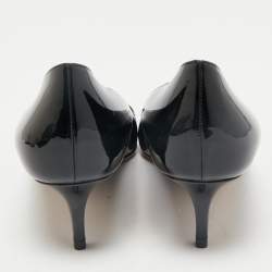 Dior Black Patent Leather Pointed Toe Pumps Size 37