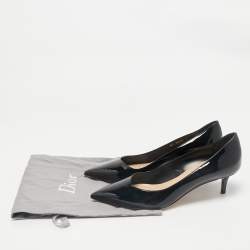 Dior Black Patent Leather Pointed Toe Pumps Size 37