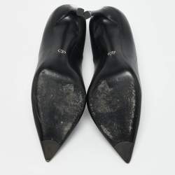 Dior Black Leather Pointed Toe Pumps Size 39.5