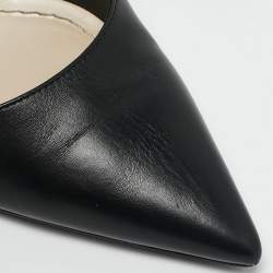 Dior Black Leather Pointed Toe Pumps Size 39.5