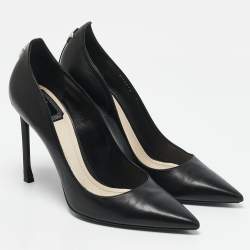 Dior Black Leather Pointed Toe Pumps Size 39.5