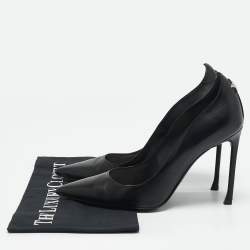 Dior Black Leather Pointed Toe Pumps Size 39.5