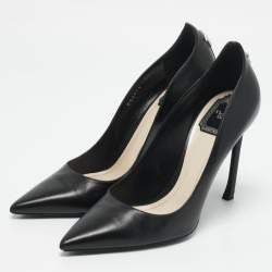 Dior Black Leather Pointed Toe Pumps Size 39.5