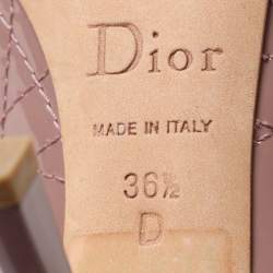 Dior Light Mauve Patent Leather Peep Toe Pumps Size 36.5