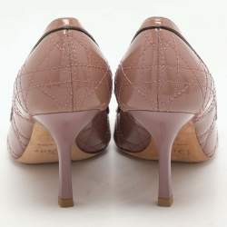 Dior Light Mauve Patent Leather Peep Toe Pumps Size 36.5