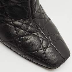 Dior Black Cannage Leather Knee Length Boots Size 42