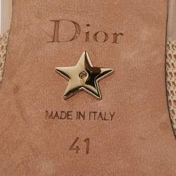 Pre Owned Dior Beige Technical Fabric J'Adior Slingback Pumps Size 41