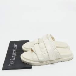 Dior Cream Quilted Leather Mules Size 40