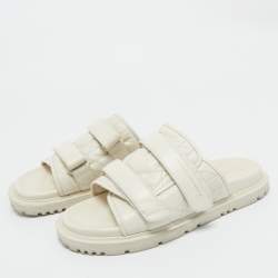 Dior Cream Quilted Leather Mules Size 40