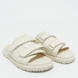 Dior Cream Quilted Leather Mules Size 40