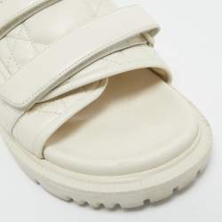 Dior Cream Quilted Leather Mules Size 40