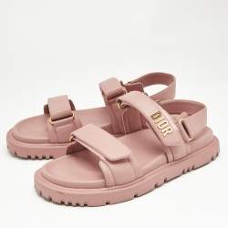 Dior Fuchsia Leather DiorAct Slingback Sandals Size 40