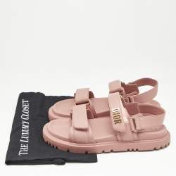 Dior Fuchsia Leather DiorAct Slingback Sandals Size 40