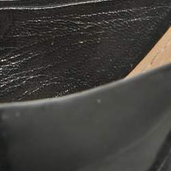 Dior Black Patent Leather Bow Slide Sandals Size 37