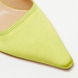 Dior Lime Satin J'adior Slingback Pumps Size 39.5