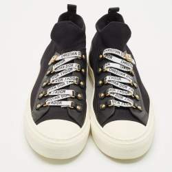 Dior Black Technical Knit Fabric and Leather Walk'n'Dior Sneakers Size 41.5