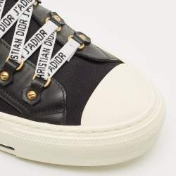 Dior Black Technical Knit Fabric and Leather Walk'n'Dior Sneakers Size 41.5