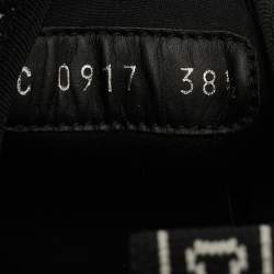 Pre Owned Dior Black Knit Fabric D-Fence Low Top Sneakers Size 38.5