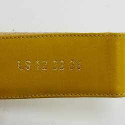 Pre Owned Dior Yellow Leather DiorAct Flat Sandals Size 36