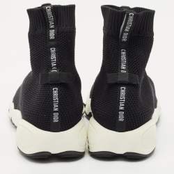 Dior Black Knit Fabric Sock Slip On Sneakers Size 38