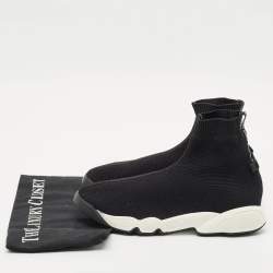 Dior Black Knit Fabric Sock Slip On Sneakers Size 38