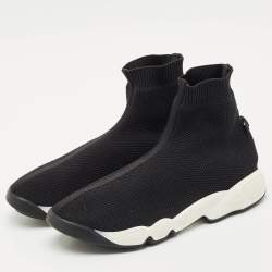 Dior Black Knit Fabric Sock Slip On Sneakers Size 38