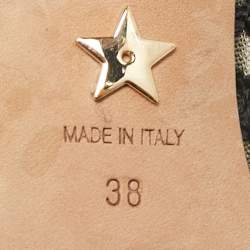 Pre Owned Dior Black/Beige Lace and Mesh Pointed Toe Pumps Size 38