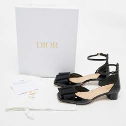 Dior Black Patent Leather Idylle Pumps Size 34.5