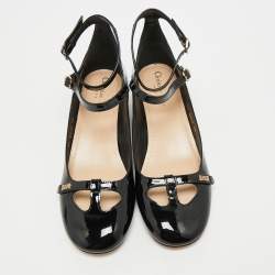 Dior Black Patent Leather Aime Pumps Size 40