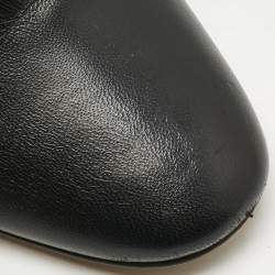 Dior Black Leather Ankle Tie Up Mules Size 37.5
