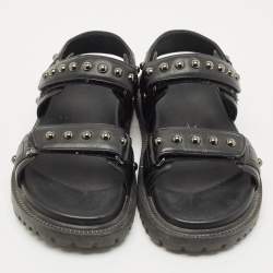 Dior Black Leather DiorAct Slingback Sandals Size 38
