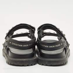 Dior Black Leather DiorAct Slingback Sandals Size 38