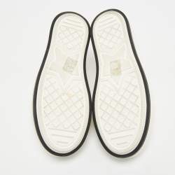 Dior Off White/Gold Macro Cannage Canvas Walk'n'Dior Sneakers Size 39.5