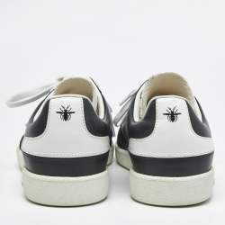 Pre Owned Dior Black Leather And Suede D Bee Low Top Sneakers Size 37
