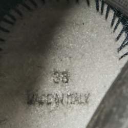 Pre Owned Dior Blue Fabric Embellished Fusion Sneakers Size 38