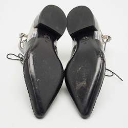 Dior Black Croc and Lizard Embossed Leather Nomade Pointy Ankle Length Boots Size 39