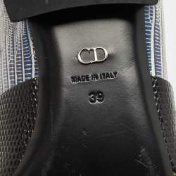 Dior Black Croc and Lizard Embossed Leather Nomade Pointy Ankle Length Boots Size 39