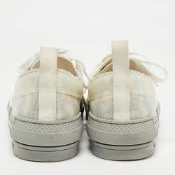 Pre Owned Dior Grey Oblique Mesh and Rubber B23 Sneakers Size 37