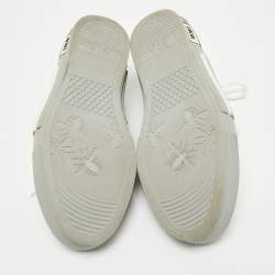 Pre Owned Dior Grey Oblique Mesh and Rubber B23 Sneakers Size 37