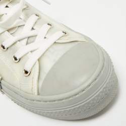 Pre Owned Dior Grey Oblique Mesh and Rubber B23 Sneakers Size 37