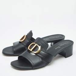 مملوكة مسبقًا صندل ديور 30 مونتين جلد أسود مقاس 39