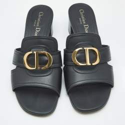 مملوكة مسبقًا صندل ديور 30 مونتين جلد أسود مقاس 39