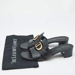 مملوكة مسبقًا صندل ديور 30 مونتين جلد أسود مقاس 39