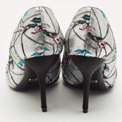 Pre Owned Dior Multicolor Embroidered Fabric Embellished Pointed Toe Pumps Size 40