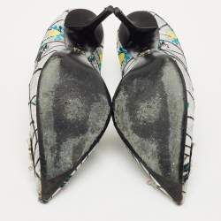 Pre Owned Dior Multicolor Embroidered Fabric Embellished Pointed Toe Pumps Size 40