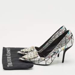 Pre Owned Dior Multicolor Embroidered Fabric Embellished Pointed Toe Pumps Size 40