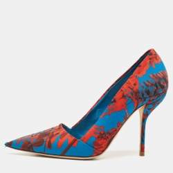 Dior Multicolor Printed Fabric Pointed Toe Pumps Size 40