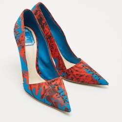 Dior Multicolor Printed Fabric Pointed Toe Pumps Size 40