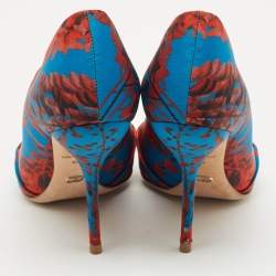 Dior Multicolor Printed Fabric Pointed Toe Pumps Size 40