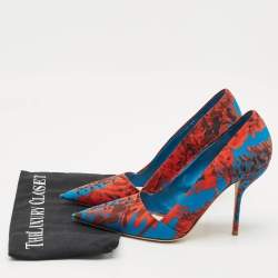 Dior Multicolor Printed Fabric Pointed Toe Pumps Size 40